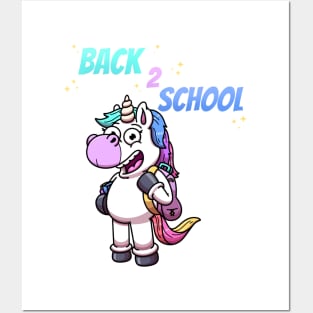 Back 2 School Unicorn Posters and Art